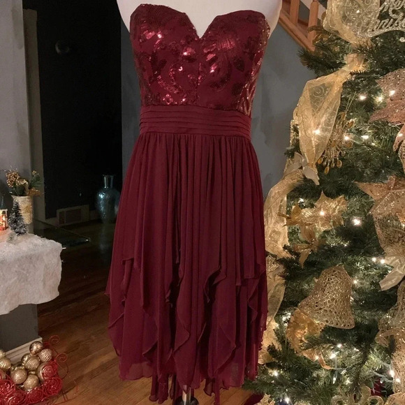 MY MICHELLE Sequin Strapless Dress - Picture 1 of 7